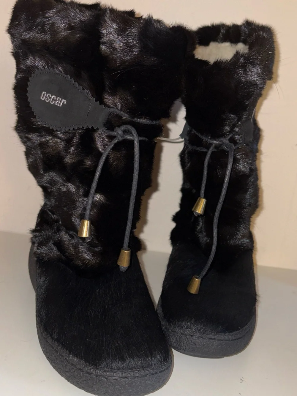 Oscar aprés ski  Black Faux Fur Winter Boots